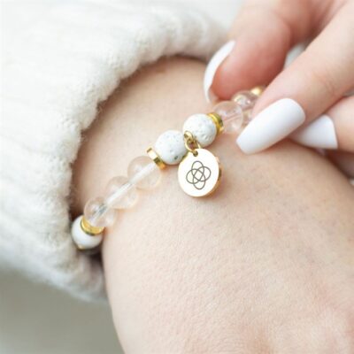 Alternative view of Friendship Clear Quartz Essential Oil Bracelet