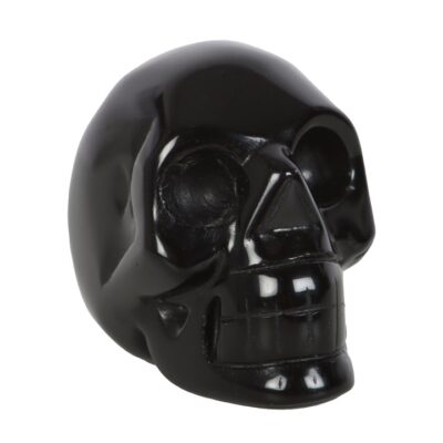 Alternative view of Black Obsidian Crystal Skull
