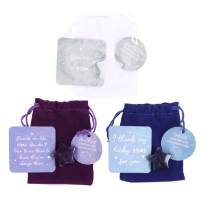 Alternative view of Set of 24 Lucky Crystal Stars in Display