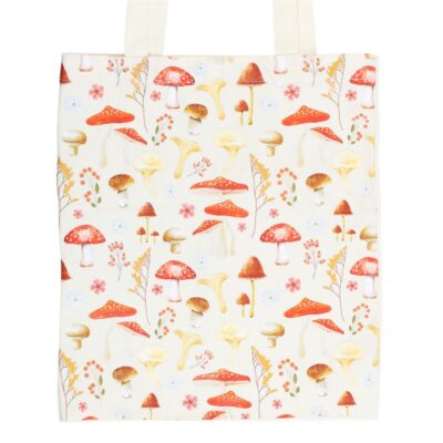 Alternative view of Mushroom Print Polycotton Tote Bag