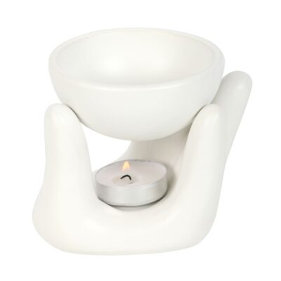 Alternative view of White Hand Ceramic Oil Burner