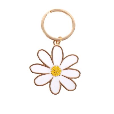 Alternative view of Daisy Enamel Keyring