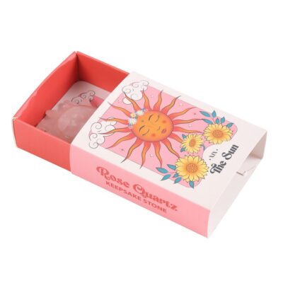 Alternative view of Rose Quartz Crystal Sun Keepsake Stone in a Box