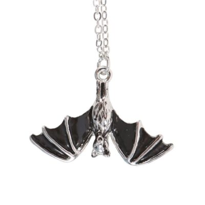 Alternative view of Hanging Bat Pendant Necklace