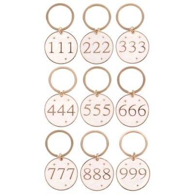 Alternative view of Pack of 9 Angel Number Keyrings