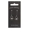 Black Obsidian Spider Threader Earrings