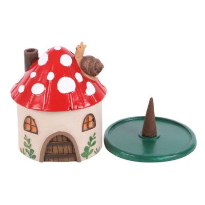 Alternative view of Mushroom House Resin Incense Cone Burner
