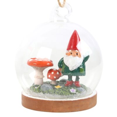 Alternative view of Gnome Glass Dome Hanging Decoration