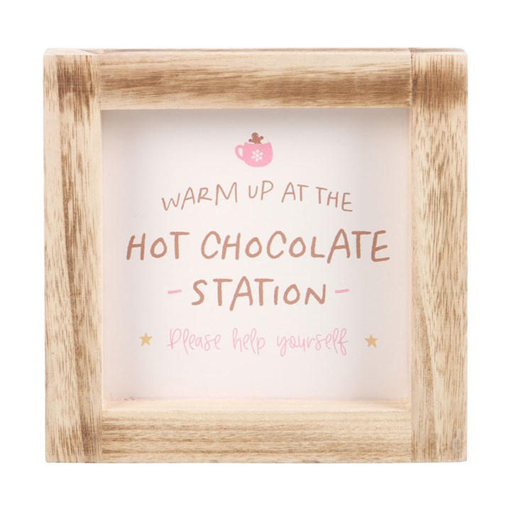 Hot Chocolate Station Wooden Frame Sign - Image 4