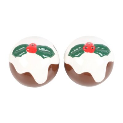 Alternative view of Christmas Pudding Salt and Pepper Shakers