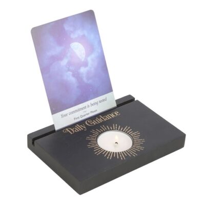 Alternative view of Black Daily Guidance Tarot Card Stand Tealight Holder