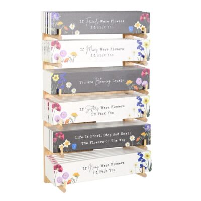 Alternative view of Set of 36 Wildflower Block Signs on Display