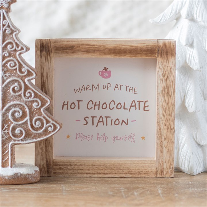 Hot Chocolate Station Wooden Frame Sign - Image 5