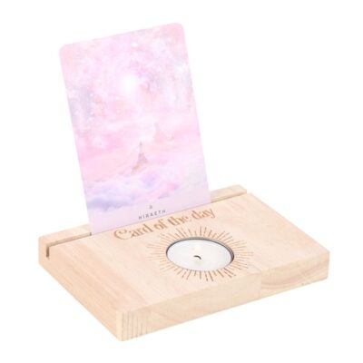 Alternative view of Natural Card of the Day Tarot Card Stand Tealight Holder