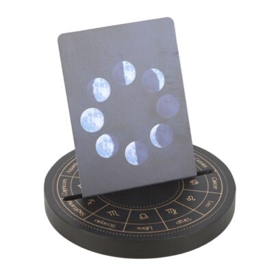 Alternative view of Black Astrology Wheel Tarot Card Stand