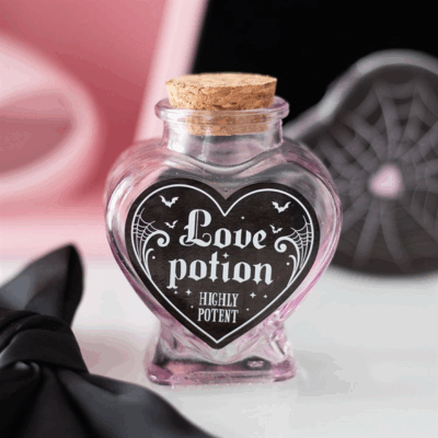 Love Potion Decorative Glass Heart Potion Bottle