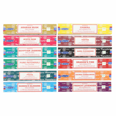 Set of 12 Assorted Fragrance Incense Sticks by Satya (12/50)