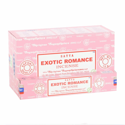 Set of 12 Satya Exotic Romance Incense Sticks (12/50)