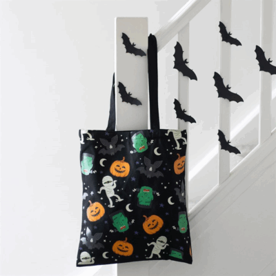 Monster Mash Print Polycotton Tote Bag