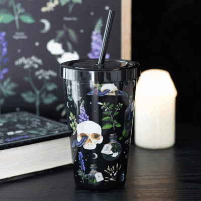 Venom & Vines Print Tumbler with Straw