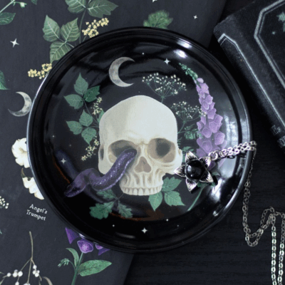 Venom & Vines Skull Trinket Dish