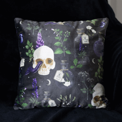35cm Square Venom & Vines Print Cushion